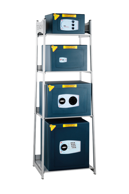 TECHNOMAX MA-4-D safe stand for free standing safes, 4 shelves